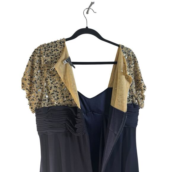 JS BOUTIQUE Formal Dress Plus Size 16 Jeweled Cap Sleeve Slight Plunge Glam New - Picture 13 of 16